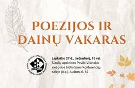 Poezijos ir dainų vakaras