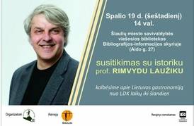 SUSITIKIMAS SU ISTORIKU RIMVYDU LAUŽIKU